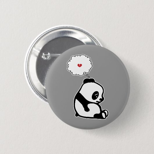 Sad Panda Ronde Button 5,7 Cm (Voorkant /achterkant)