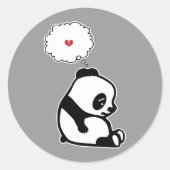 Sad Panda Ronde Sticker (Voorkant)