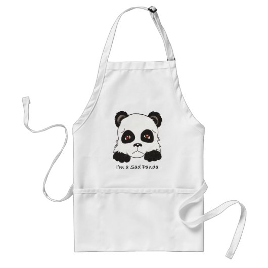 Sad Panda Standaard Schort (Voorkant)
