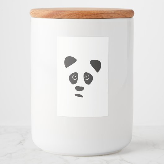 Sad Panda Voedselcontainer Etiket (Voorkant)