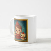 Sad Pierrot and Cats Mug Koffiemok (Voorkant links)