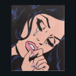 Sad Pop Art Crying Girl Acryl Muurkunst<br><div class="desc">Droogstripvrouw</div>
