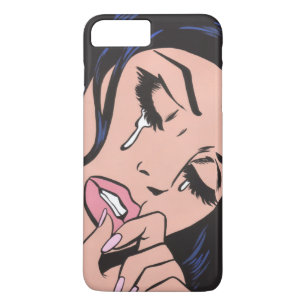 Sad Pop Art Crying Girl iPhone 8/7 Plus Hoesje