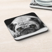 Sad Pug Bier Onderzetter (Linkerzijde)