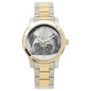 Sad Pug Horloge