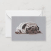 Sad Pug Notitiekaartje (Voorkant)