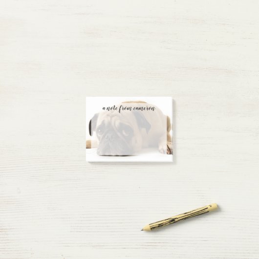Sad Pug Post-it® Notes (Op bureau)