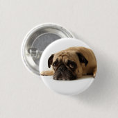 Sad Pug Ronde Button 3,2 Cm (Voorkant /achterkant)