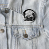 Sad Pug Ronde Button 5,7 Cm (In situ)