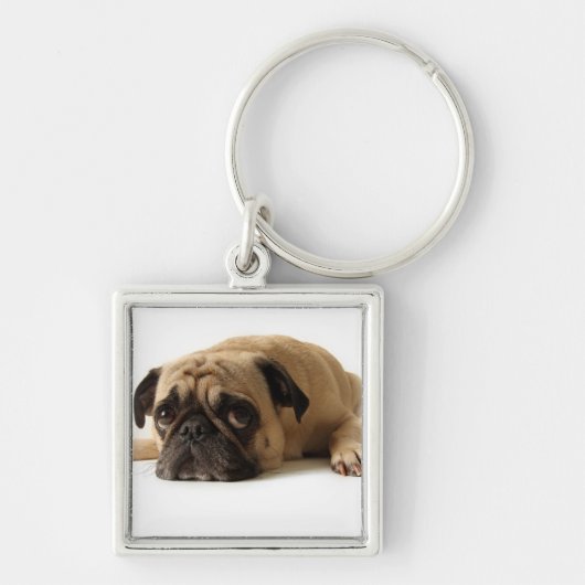 Sad Pug Sleutelhanger (Voorkant)