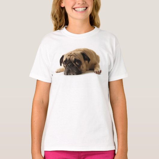 Sad Pug T-shirt (Voorkant)