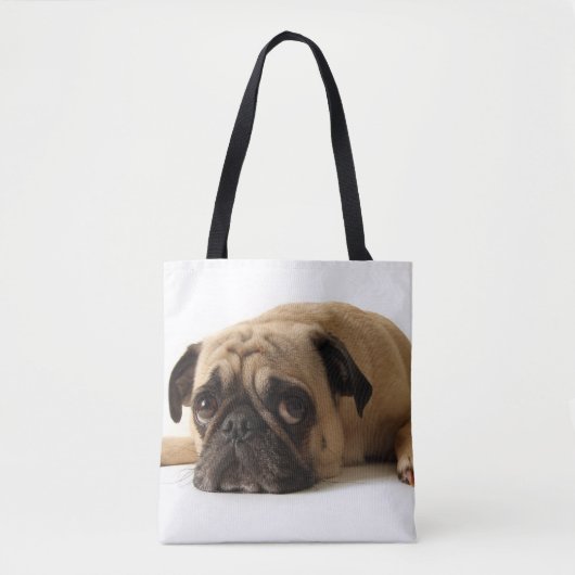 Sad Pug Tote Bag (Voorkant)