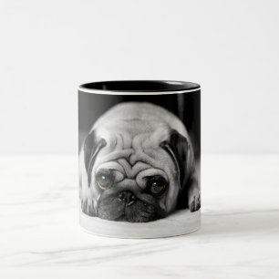 Sad Pug Tweekleurige Koffiemok