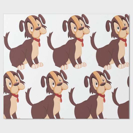 Sad Puppy Dog Cadeaupapier (Vlak)