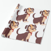 Sad Puppy Dog Cadeaupapier (Uitgerold)