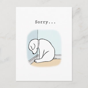 Sad Puppy Het spijt me dat ik me vergeef Briefkaart