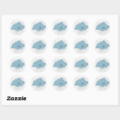 Sad Rain Cloud Ronde Sticker (Vel)