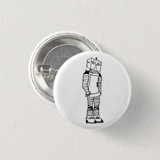 Sad Robot Button (Voorkant /achterkant)