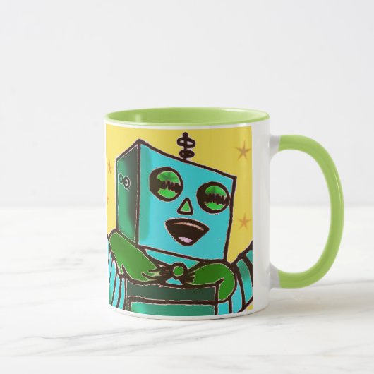 Sad Robot/Happy Robot Coffee Mok (Rechts)