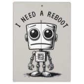 Sad Robot – Ik heb een reboot nodig Klembord (Achterkant)