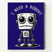 Sad Robot – Ik heb een reboot nodig Notitieboek (Achterkant)