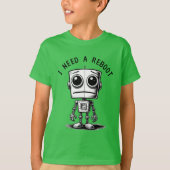 Sad Robot – Ik heb een reboot nodig T-shirt (Voorkant)