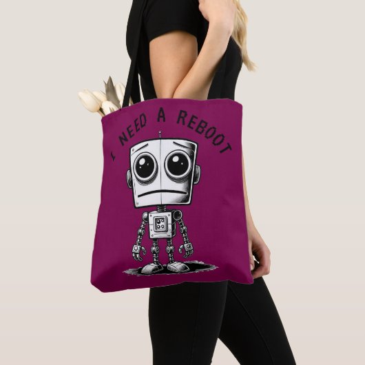 Sad Robot – Ik heb een reboot nodig Tote Bag (Dichtbij)