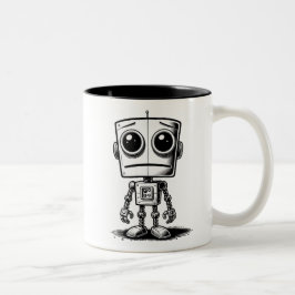 Sad Robot – Ik heb een reboot nodig Tweekleurige Koffiemok