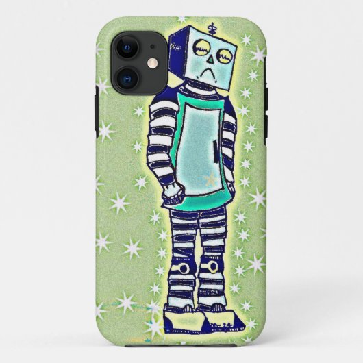 Sad Robot iPhone Case (Achterkant)