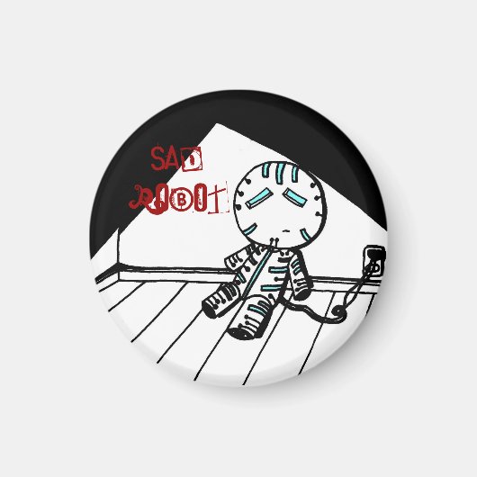 Sad Robot Magnet (Voorkant)