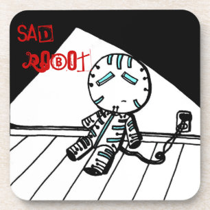 Sad Robot Onderzetters - Set van 6