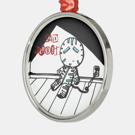 Sad Robot Ornament (Links)