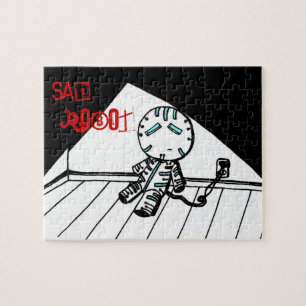 Sad Robot Puzzle Legpuzzel