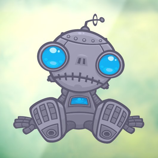 Sad Robot Raamsticker (Vel 3)