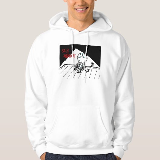 Sad Robot Shirten Hoodie (Voorkant)