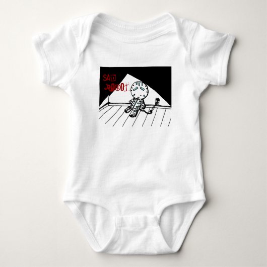 Sad Robot Shirten Romper (Voorkant)