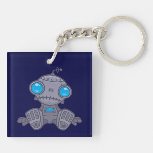 Sad Robot Sleutelhanger (Achterkant)