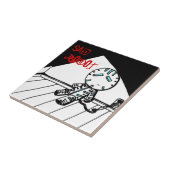 Sad Robot Tile Tegeltje (Zijkant)