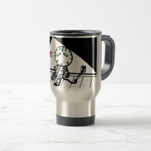 Sad Robot Travel Mug Reisbeker (Voorkant rechts)