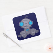 Sad Robot Vierkante Sticker (Envelop)
