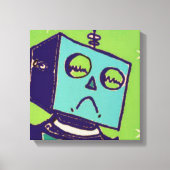 Sad Robot Wrapped Canvas Afdruk (Voorkant)