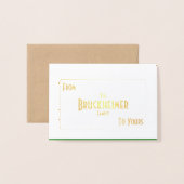 Sad Santa Brings Cheer (familie versie) Folie Kaarten (Voorkant met envelop)