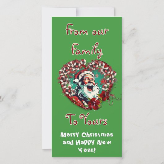 Sad Santa (familie naar familie) Flat Kaart (Achterkant)