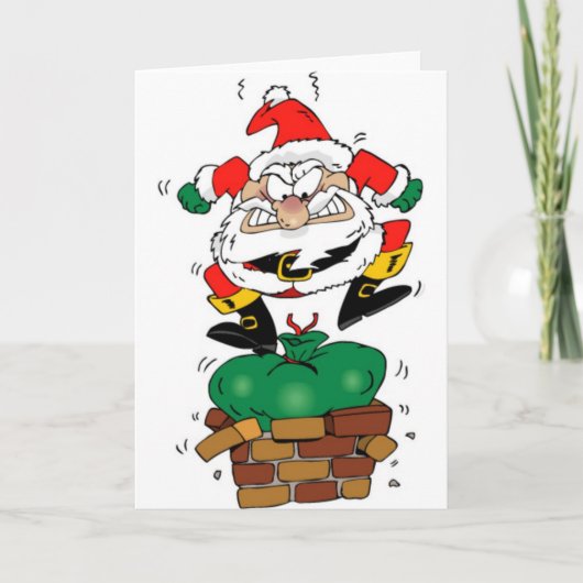 Sad Santa Feestdagen Kaart (Voorkant)