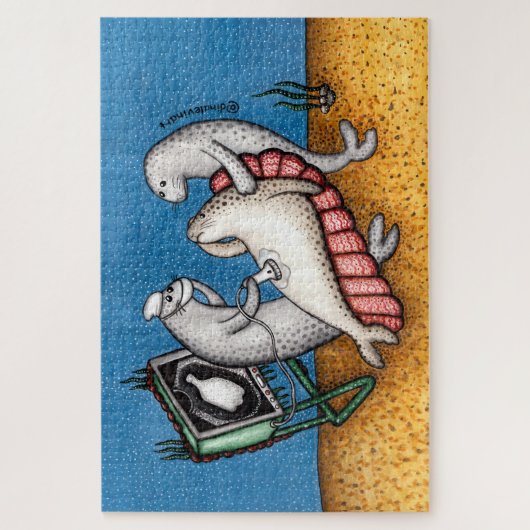 Sad Seal Doctor Earth Day Legpuzzel (Verticaal)