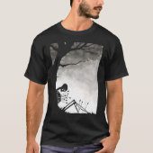 Sad Skeleton Donker Aesthetisch Grunge kleding Got T-shirt (Voorkant)