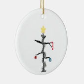 Sad Spindly kerstboomversiering Keramisch Ornament (Rechts)