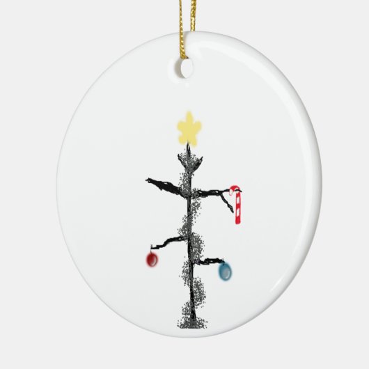Sad Spindly kerstboomversiering Keramisch Ornament (Links)