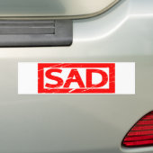 Sad Stamp Bumpersticker (Op auto)