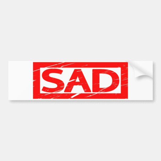 Sad Stamp Bumpersticker (Voorkant)